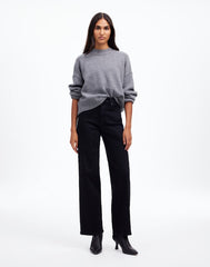 The Petite Perfect Vintage Wide-Leg Jean in Rinse Wash BLACK RINSE WASH