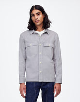 Garment-Dyed Straight-Hem Work Shirt FADED LAVENDER