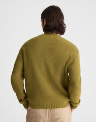 Bouclé Cardigan GREEN OCHRE