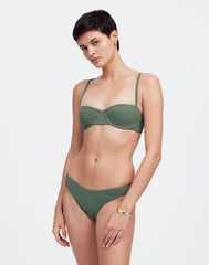 Zulu & Zephyr Eucalyptus Textured Balconette Bikini Top EUCALYPTUS