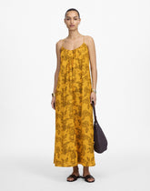 U-Neck Crossback Maxi Dress in Paisley POLLEN