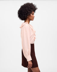 Pleated Linen Mini Skirt CHOCOLATE RAISIN