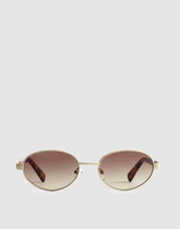 Wire Frame Oval Sunglasses WHITE