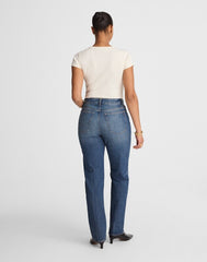 The Curvy Longline Straight Jean in Greendale Wash GREENDALE WASH