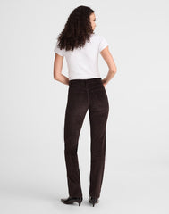 The Petite Longline Straight Pant in Corduroy BLACK WALNUT