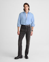 Cotton Poplin Button-Up Shirt FRENCH BLUE