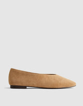 The Mylie Ballet Flat in Suede TAWNY KHAKI