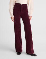 The Tall Wide-Leg Pant in Corduroy DARK POMEGRANATE