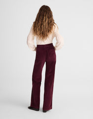 The Tall Wide-Leg Pant in Corduroy DARK POMEGRANATE