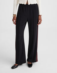 Petite Pull-On Bootcut Track Pant JET BLACK