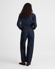 The Petite Darted Barrel-Leg Jean in SoftDrape FOUNDRY WASH
