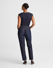 The Curvy Dean Easy Straight Jean in SoftDrape FOUNDRY WASH