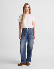 The Tall Darted Utility Barrel-Leg Jean IRMO WASH
