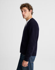 Cardigan in Heritage Merino Wool NAVY