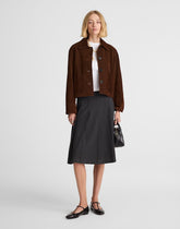 Pleated Midi Skirt DARK GREY