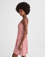 Tie Shoulder Mini Dress in Floral AMANDA FLORAL RED