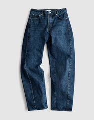 Plus Pieced Barrel-Leg Jeans in McKinney Wash MCKINNEY WASH