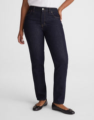 The Tall Curvy Jules Slim-Straight Jean in Rinse Wash RINSE WASH