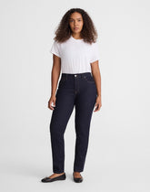 The Petite Curvy Jules Slim-Straight Jean in Rinse Wash RINSE WASH