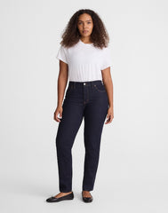 The Curvy Jules Slim-Straight Jean in Rinse Wash RINSE WASH