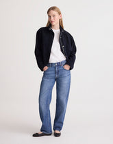 The Petite Dean Easy Straight Jean in Airy Denim BIRKDALE WASH