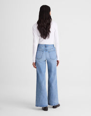 The Wide-Leg Jean in Super Stretch Denim COASTAL BLUE WASH