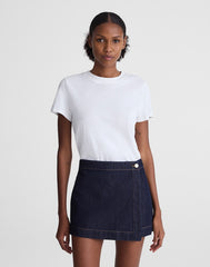 Denim Wrap Mini Skort RINSE WASH