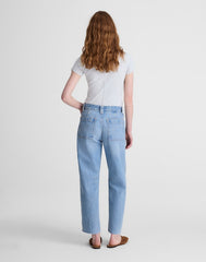 The Short Darted Utility Barrel-Leg Jean in Faded Horizon FADED HORIZON WASH