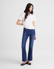 The Flare Crop Jean in Super Stretch Denim OSGOODE WASH