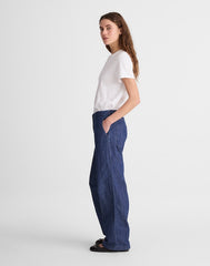 The Short Zoe Relaxed Straight Denim Pant LIGHT RINSE