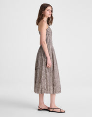 Ruched Midi Dress CHOCOLATE PLUM