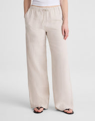 Tall Pull-On Pants in 100% Linen OAT