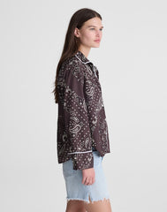 PJ Shirt in Poplin CHOCOLATE PLUM