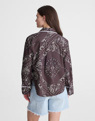 PJ Shirt in Poplin CHOCOLATE PLUM