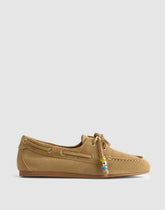 The Jamie Boat Shoe in Suede WALNUT SHELL