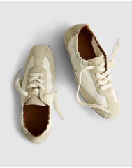 The Greta Ballet Sneaker in Nylon & Suede VINTAGE KHAKI MULTI
