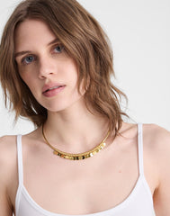 Coin Cluster Wire Choker Necklace ANTIQUE GOLD