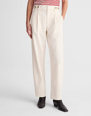 The Barrel-Leg Pant in Drapey Twill VINTAGE IVORY