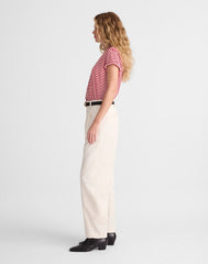The Barrel-Leg Pant in Drapey Twill VINTAGE IVORY