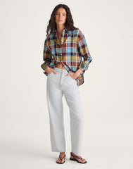 The Short Perfect Vintage Wide-Leg Crop Jean in Airy Denim EXTRACTED SKY WASH