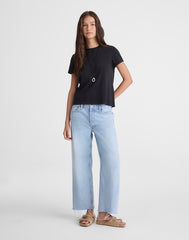 Short Low-Slung Baggy Crop Jeans in Foster Wash FOSTER WASH