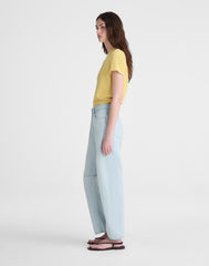 The Tall Darted Barrel-Leg Jean in Airy Denim LAGUNA WASH