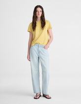 The Tall Darted Barrel-Leg Jean in Airy Denim LAGUNA WASH