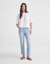 The Tall Longline Straight Crop Jean in Foster Wash FOSTER WASH