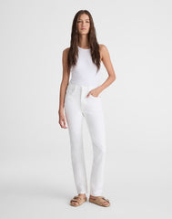 The Tall Pencil Jean in Super Stretch Denim TILE WHITE