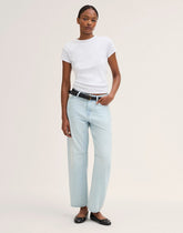 The Tall Curvy Darted Barrel-Leg Jean in Airy Denim LAGUNA WASH
