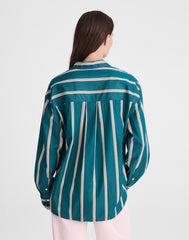 Madewell x Shopbop Easy Shirt in Poplin DEEP LAGOON STRIPE