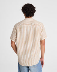 The Allday Short-Sleeve Shirt in Linen GOLDEN KHAKI