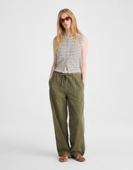 Textured-Knit Button-Front Shell Top IVORY AND BLACK TUCK STITCH