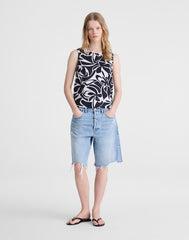 Shell Top in 100% Linen WHITE